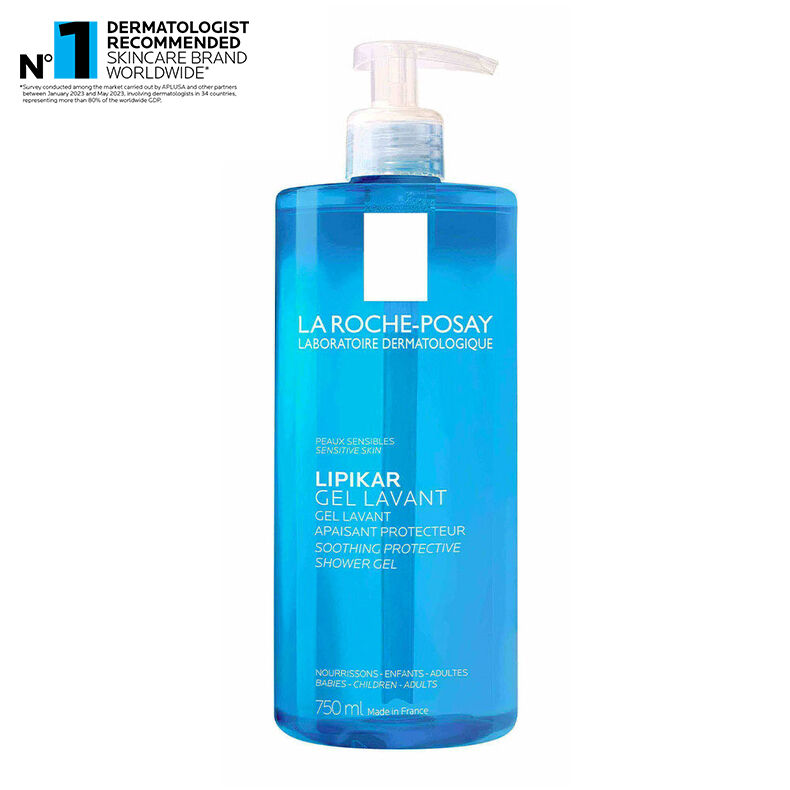 Lipikar Cleansing Gel for Normal to Dry Skin - 750ml | La Roche-Posay