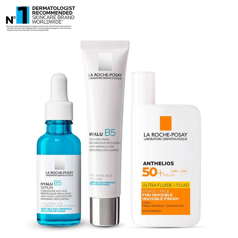 大人気定番商品 Serum, - Set Routine B5 Hyalu Cream Roche-Posay La - Sunscreen & 美容液