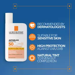 ANTHELIOS MINERAL TINTED ULTRA FLUID SPF 50 FACIAL SUNSCREEN