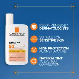 ANTHELIOS MINERAL TINTED ULTRA FLUID SPF 50 FACE SUNSCREEN