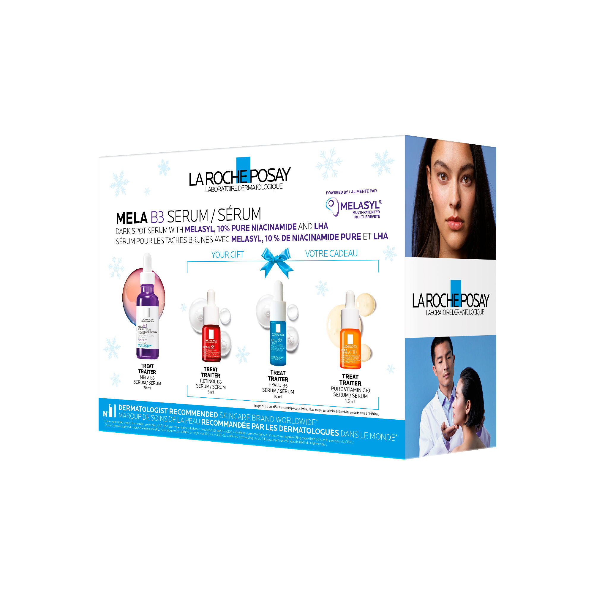 LA ROCHE-POSAY MELA B3 SERUM 30ml 2本セット Ensemble Gel, Sérum Mela B3 & Anthelios SPF50 La Roche-Posay