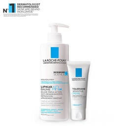 Toleriane Sensitive Moisturizer & Lipikar Balm Routine Set