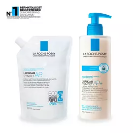 Lipikar Syndet AP+ Soap-free face and body wash value set