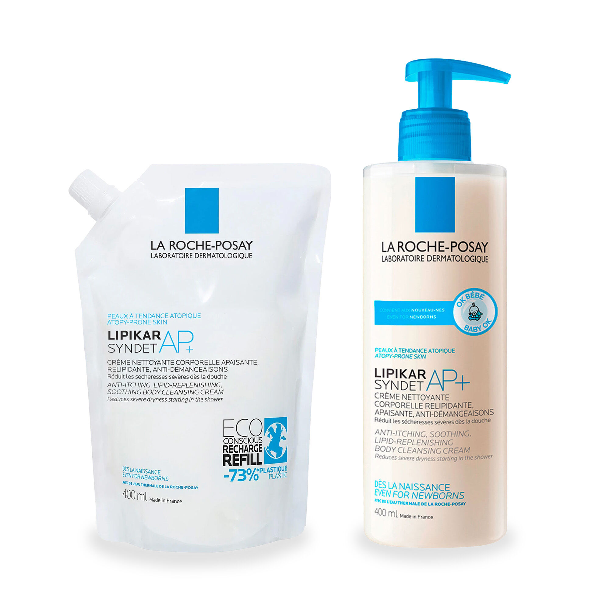 Lipikar Syndet AP+ Soap-free face and body wash value set