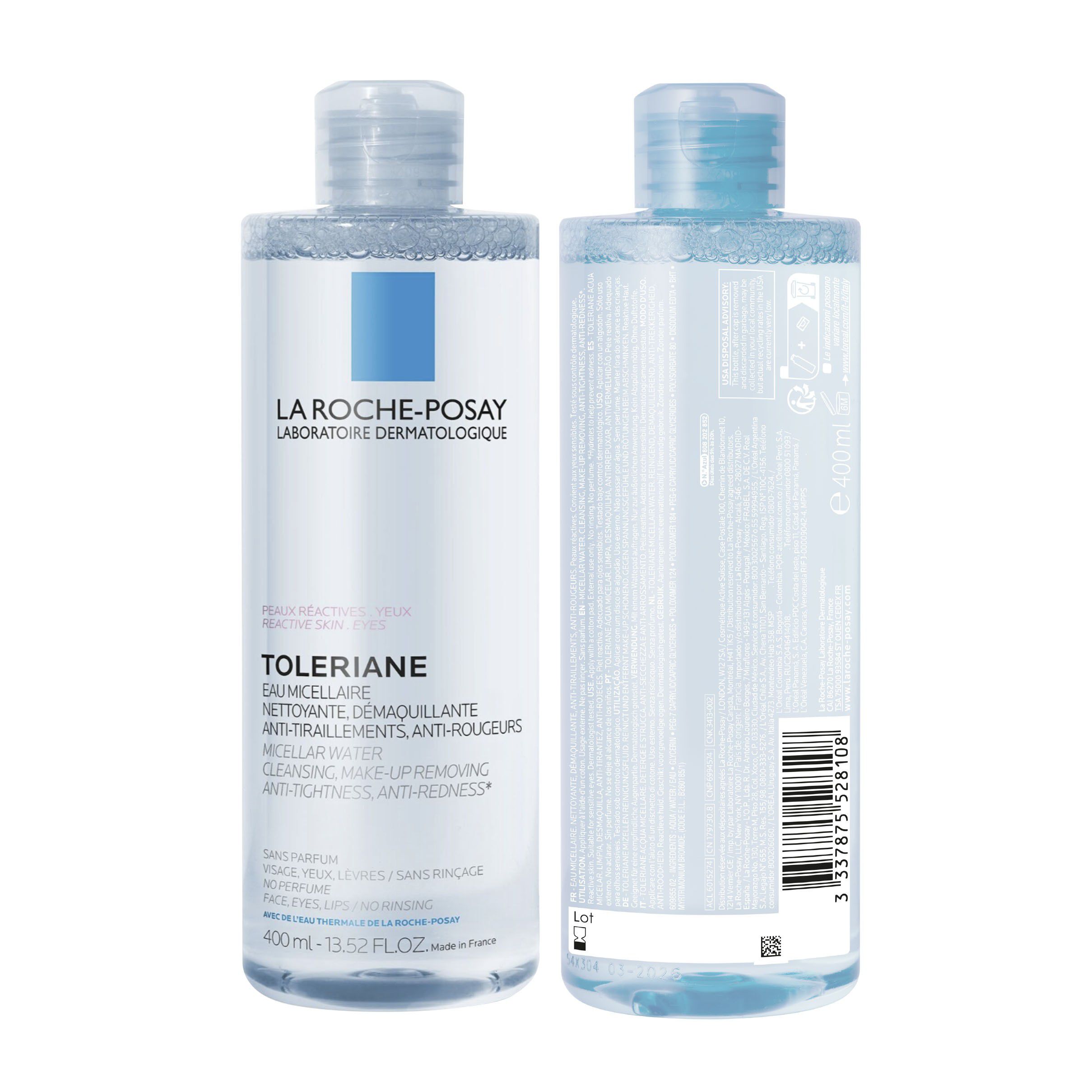 Toleriane Eau Micellaire Peaux Reactives