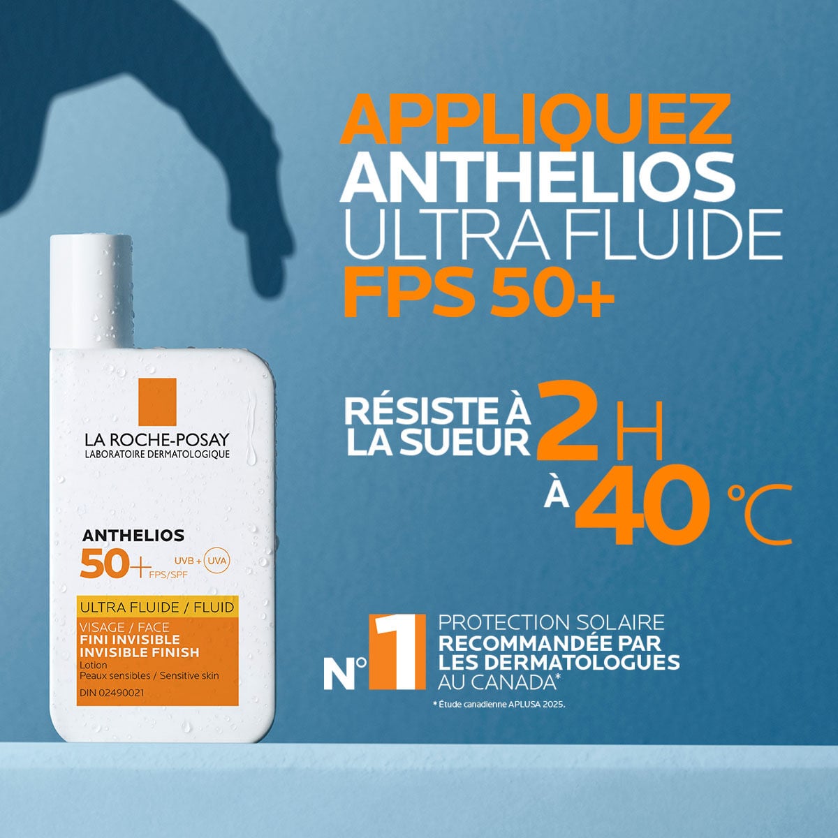 Anthelios Ultra-Fluide FPS 50+ Ecran Solaire pour Visage