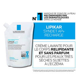 Lipikar Syndet AP+ Format Recharge creme nettoyante pour le corps