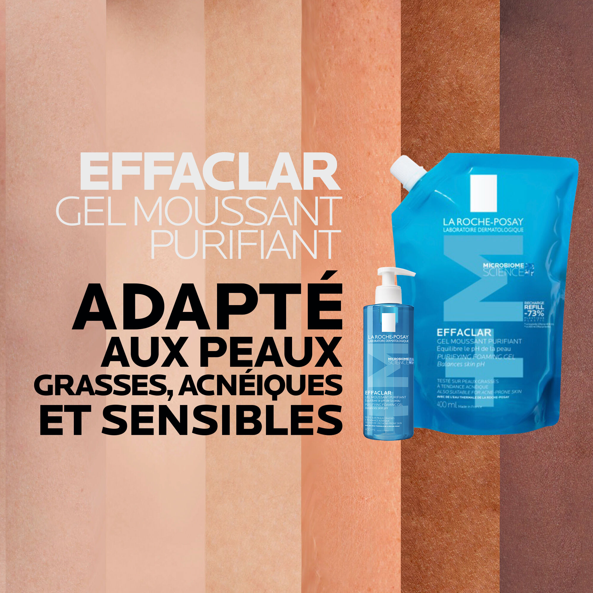 Ensemble de valeur exclusive Effaclar Gel Moussant Purifiant