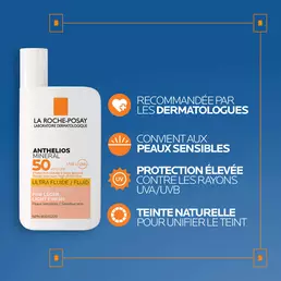 Anthelios MINERAL Lotion ultra-fluide teintee FPS 50 pour visage