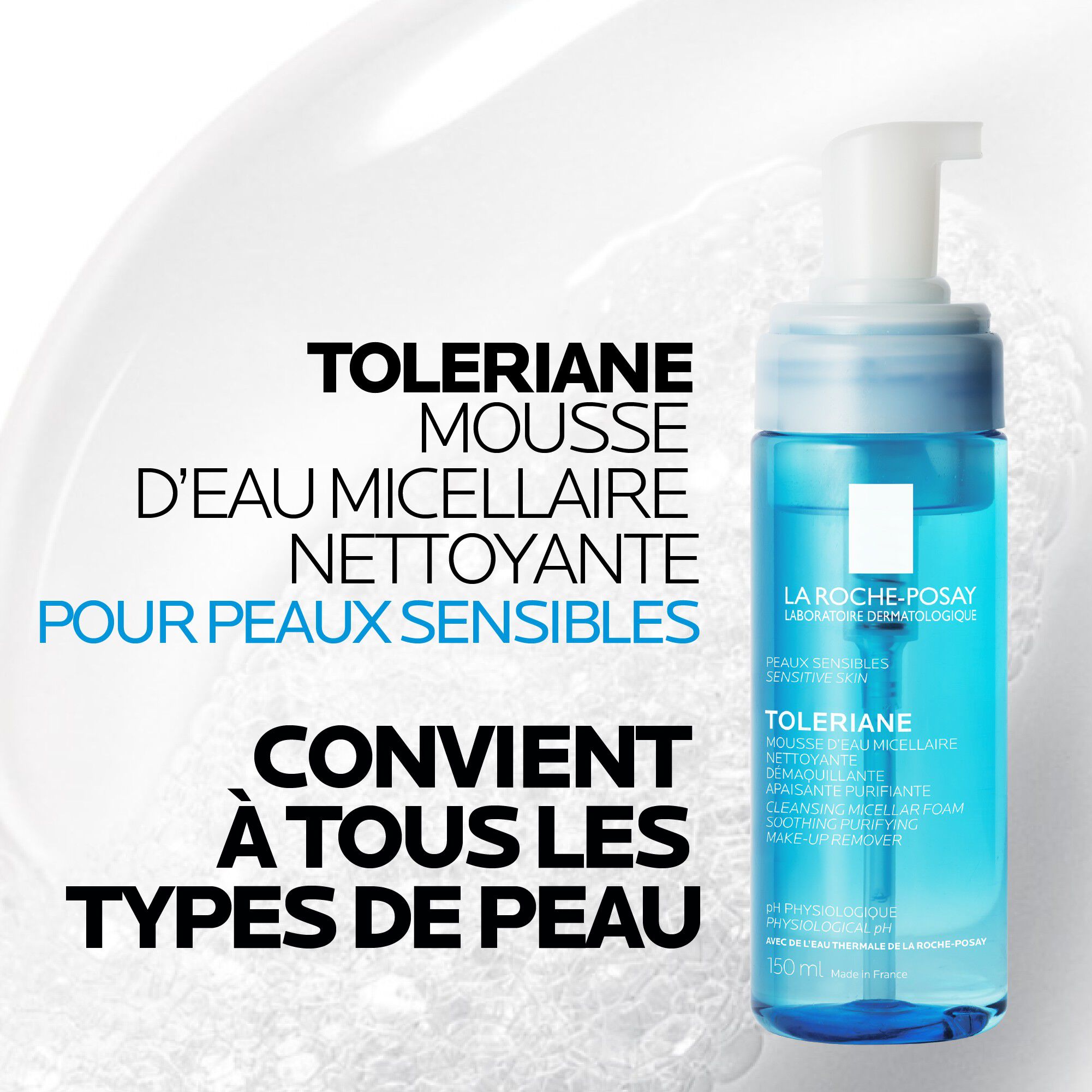 Toleriane Mousse d'Eau Micellaire Nettoyante