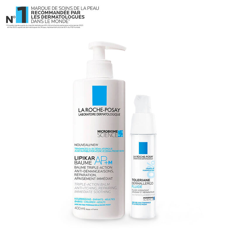 Ensemble routine Dermallergo Fluide et Lipikar Baume